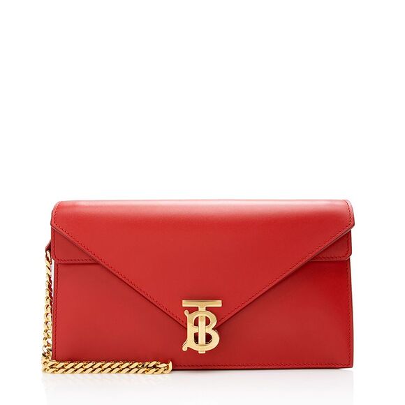 Burberry Leather TB Envelope Chain Shoulder Bag - Picture 1 of 14